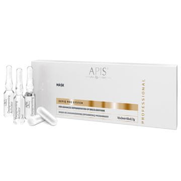 shumee APIS DEPIQ PRO SYSTEM Maska za napredno depigmentacijo madežev, 10 x 3 ml 10 x 0,7 g