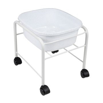 Eprim Preprosta kad za pedikuro s kolesi, bela