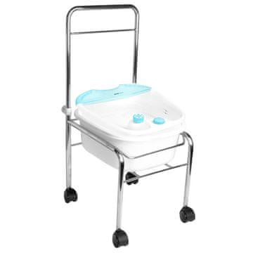shumee Set pladnja za pedikuro na kolesih, krom + masažer za stopala, masažer z vzdrževanjem temperature AM-506A