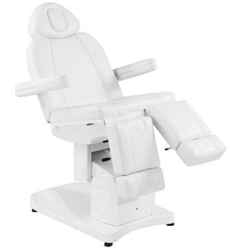 Gardj Europe Električni kozmetični stol za pedikuro Azzurro 708AS s 3 motorji, bel