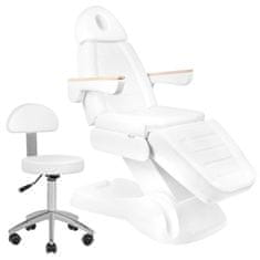 Eprim SILLON Lux 273b električni kozmetični stol + 304 stolček, bel