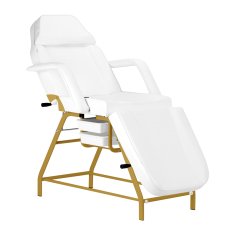 ACTIVESHOP 557G kozmetični stol z zlato-belimi pladnji