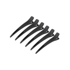 ACTIVESHOP Karbon E-15 frizerske sponke, 6 kosov, 11,5 cm, črne