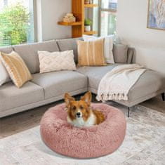 Petallure Postelja za hišne ljubljenčke iz visokokakovostnega najlona in umetnega krzna - udobna in pomirjujoča postelja za pse in mačke, 60 cm