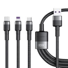 XO Podatkovni kabel NB-Q191 3v1 USB - Lightning + Type C + microUSB