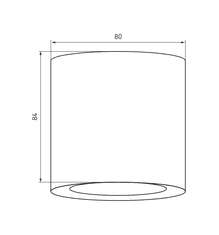 LED Labs Stropna nadometna svetilka LUNA - bela IP54