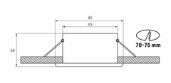 LED Labs Stropna vgradna svetilka XANA - bela IP44