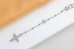 Brilio Silver Brezčasna srebrna ogrlica Rosary NCL113W