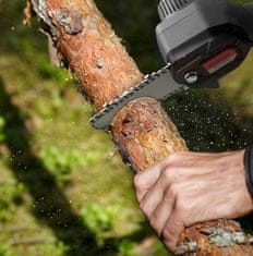 Vixson Komplet za obrezovanje dreves in žive meje: Električna akumulatorska verižna ročna žaga BRENCHIE + OČALA + ROKAVICE | BRENCHIEPACK