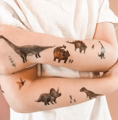 NUUKK veganski otroški tatuji, dinozavri (812)