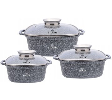 shumee SET 3 LONČKOV ZA DEŽEVANJE 2,8 / 4,4 / 6,5L ZILNER ZL-7077