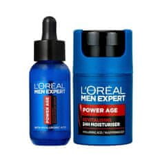 Loreal Paris Men Expert Power Age Hyaluronic Multi-Action Serum Set serum za obraz 30 ml + dnevna krema za obraz 50 ml za moške