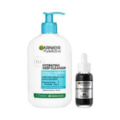 Garnier Pure Active Hydrating Deep Cleanser Set čistilni gel 250 ml + serum za obraz 30 ml unisex