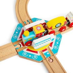 Bigjigs Rail Bigjigs Železniška vrtljiva mizica z motivom čajnih lističev