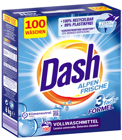 Dash ALPEN FRISCHE pralni prašek 100 pranj | 6 kg DE