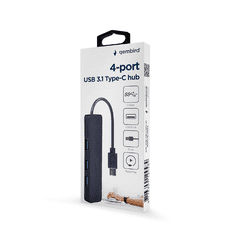 Gembird USB-C razdelilnik 4-vrata UHB-CM-U3P4-01
