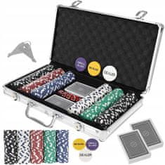 Kruzzel Texas Holdem poker set 300 žetonov v alu. kovčku