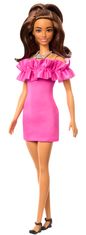 Mattel Barbie Model rožnata obleka z volančki (FBR37)