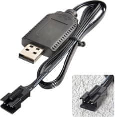 YUNIQUE GREEN-CLEAN USB Univerzalni polnilni kabel RC s priključkom SM-3P za 2S 7.4V LiPo baterijo združljiv RC avtomobil / avto / letalo / dron / RC čoln in druge igrače za daljinsko upravljanje