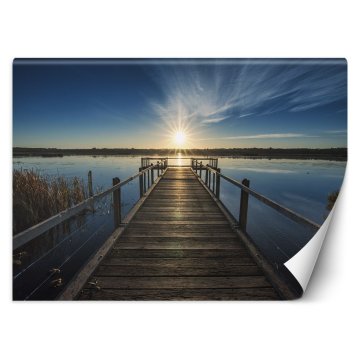 shumee Fototapeta, Jezerski pomol ob sončnem zahodu - 150x105