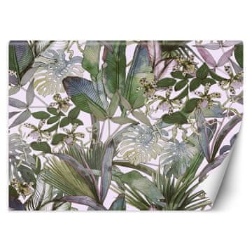 shumee Stenska poslikava, Monstera in tropski listi v pastelu - 150x105