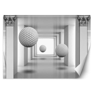 shumee Stenska poslikava, 3D kroglice v tunelu - 100x70