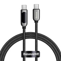 BASEUS Kabel USB-C do USB-C Display, Power Delivery, 100 W, 1 m (črn)