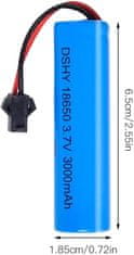 YUNIQUE GREEN-CLEAN Set 4 baterij Li-ion 3,7 V 3000 mAh z USB polnilniki za RC avtomobile, združljiv s modeloma DE45 in DE42 1:14 off-road in drift dirkanje