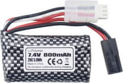 YUNIQUE GREEN-CLEAN Komplet 2 litijevih baterij 7.4V 800mAh 5500-2P - združljiv z daljinskim upravljanjem avtomobilov 9130, 9135, 9136, 9137, 9138, 9145 - idealno za terenska vozila RC