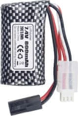 YUNIQUE GREEN-CLEAN Litijeva baterija 7.4V 800mAh 5500-2P - združljiva z daljinskim upravljanjem avtomobilov 9130, 9135, 9136, 9137, 9138, 9145 - idealno za terenska vozila RC
