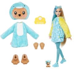 Mattel Barbie Cutie Reveal Barbie v kostumu - medvedek v modrem kostumu delfina (HRK22)