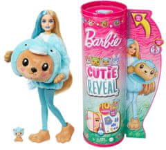 Mattel Barbie Cutie Reveal Barbie v kostumu - medvedek v modrem kostumu delfina (HRK22)