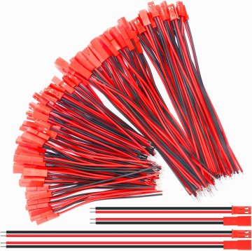 YUNIQUE GREEN-CLEAN Komplet 60 JST 22 AWG priključkov, 2-polni moški in ženski, dolžina 10 cm 15 cm - idealen za LED, svetilke za trakove, RC baterije in igrače