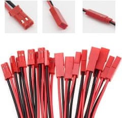 YUNIQUE GREEN-CLEAN Komplet 20 JST 22 AWG priključkov, 2-polni moški in ženski, dolžina 10 cm 15 cm - idealen za LED, tračne svetilke, RC baterije in igrače
