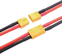 YUNIQUE GREEN-CLEAN Komplet 2-parnih moških in ženskih priključkov XT60 s silikonskim kablom 100mm 12AWG, idealen za RC Lipo baterije in FPV drone - XT-60 High Conductivity Plug-Connector