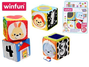 Mehke kocke 9x9 cm za raztezanje s slikami 4 kosi