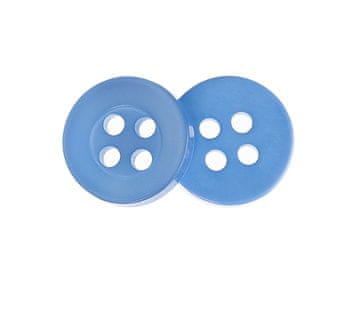 Gumb - komplet 6 gumbov - premer 10 mm, modra barva