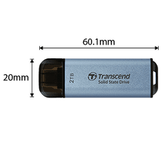 Transcend ESD300C 2TB, zunanji SSD, USB 10Gb/s, tip C/A