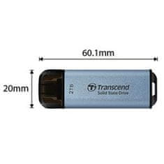 Transcend ESD300C 2TB, zunanji SSD, USB 10Gb/s, tip C/A