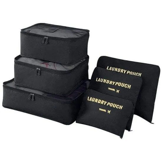 HOME & MARKER® Vrečke za organiziranje prtljage 6 v 1, Organizator prtljage, Organizator oblačil, Potovalna torba, Vodoodporna (Roza) | PACKERPRO