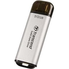 Transcend ESD300S 512 GB, zunanji SSD, USB 10 Gb/s, tip C