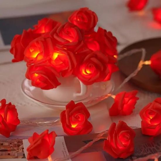 HOME & MARKER® LED luči na traku z vrtnicami (2 m) | LUMEROSE