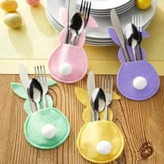 HOME & MARKER® Velikonočni zajček iz flisa za pribor (4 kosi) | BUNNYCUTLERY