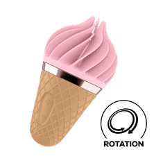 Satisfyer Sweet Treat roza Mini vibrator z rotacijo 