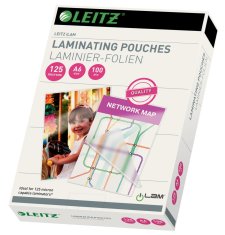 Leitz Laminirna folija A6, 125 mic, sijaj, 100 kosov