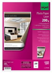Sigel Fotografski papir - A4, 200 g/m2, sijajni, dvostranski, 200 listov