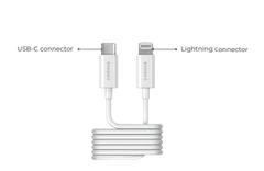 2-Power 2-Kabel USB-C z Lightning, 1M
