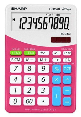 Sharp Namizni kalkulator ELM 332 - roza