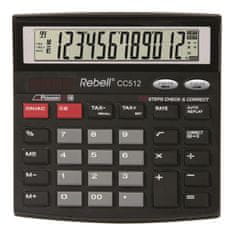 Rebell Namizni kalkulator CC512 BX - 12 številk, nagibni zaslon, črn