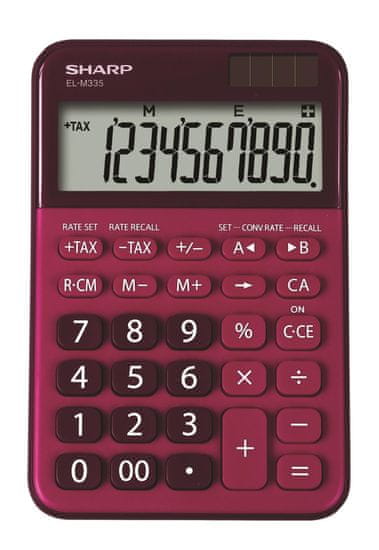 Sharp Namizni kalkulator ELM335BRD - 10 številk, rdeč